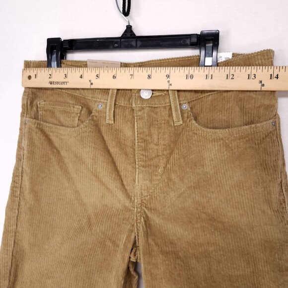 Levi’s Corduroy 314 Shaping Straight Pants Womens 27x30 Gold Brown Mid Rise - Picture 7 of 14